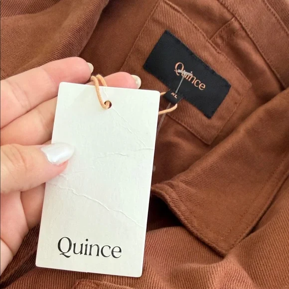 NWT Quince Organic Comfort Stretch Chore Jacket in Rust Size XL - Picture 6 of 11